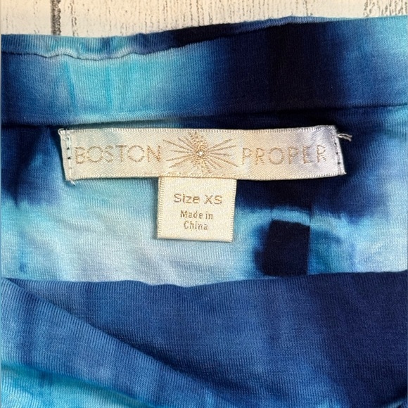 Boston proper Blue Tie-Dye Asymmetrical Strapless Dress - Picture 5 of 7